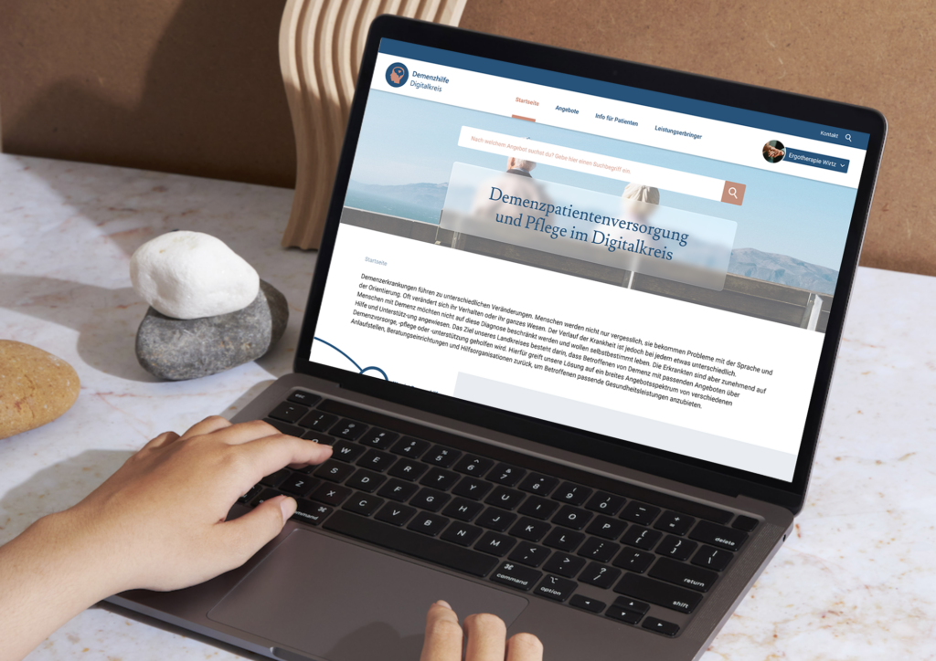 Laptop, auf dem LandWohl geöffnet ist